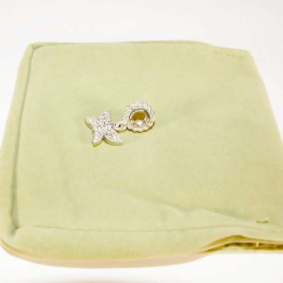 Judith Ripka Charms /Troll Bead – Drop Heart Butterfly Diamonique(R) - Picture 2 of 4